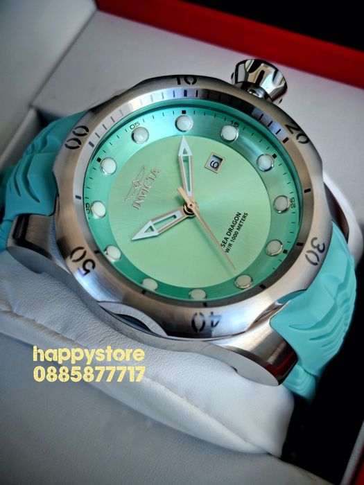 INVICTA Sea Dragon turquoise 54 mm, Инвикта нов ръчен часовник