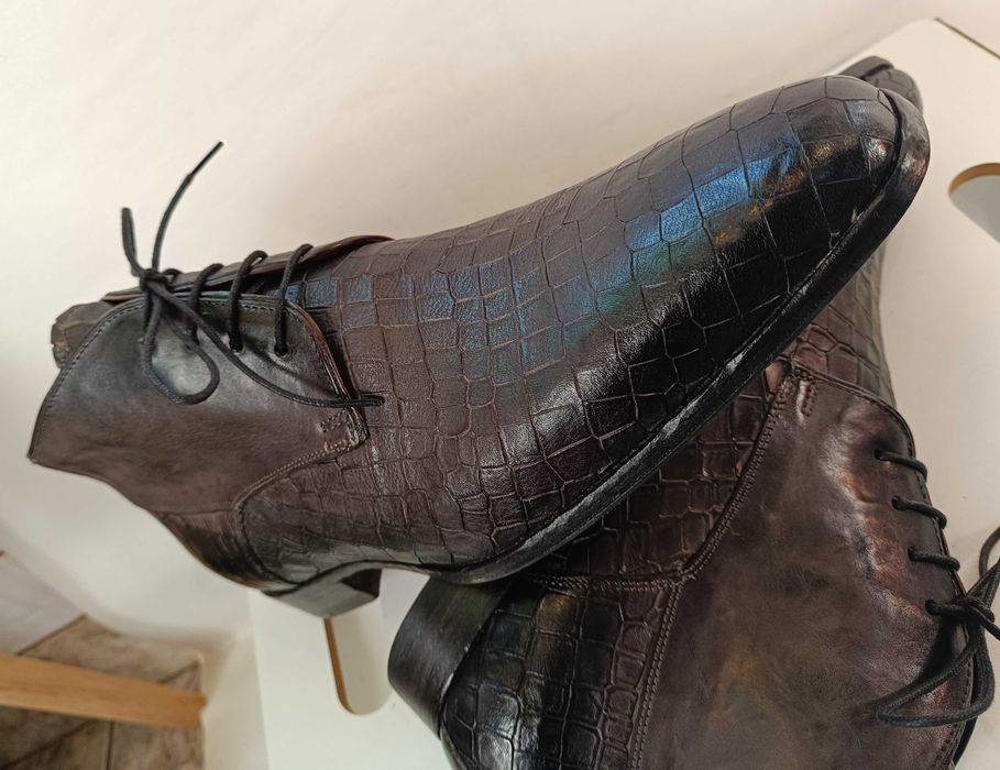 Ghete de lux 43 43.5 44 lucrate manual GREVE NOI piele naturala premiu