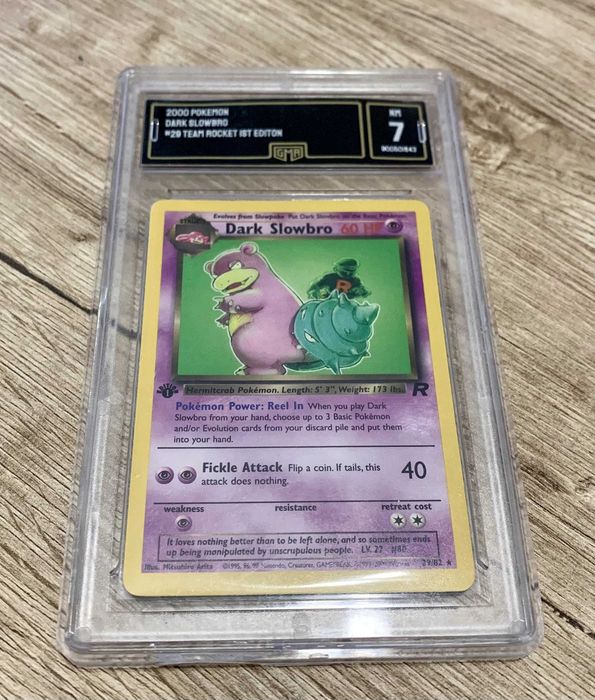 2000 Dark Slowbro 1ST EDITION | GMA 7 Graded Pokemon Card