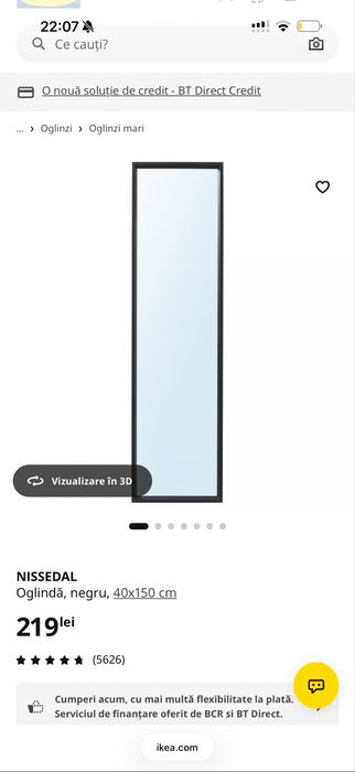 Oglinda Ikea 150x40