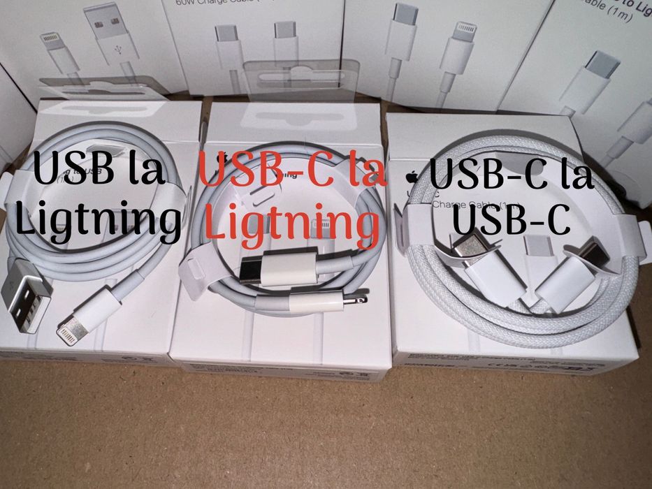Cablu iPhone incarcare/date USBC-USBC sau USBC-Lightning sau Usb