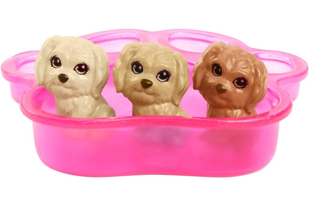 [из США] Кукла Barbie с собакой и щенками