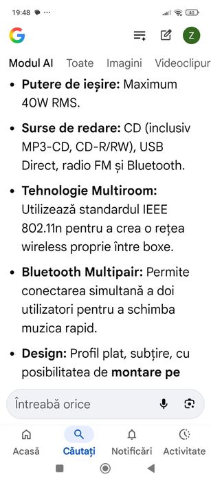 Mini Hifi Philps cu Bt