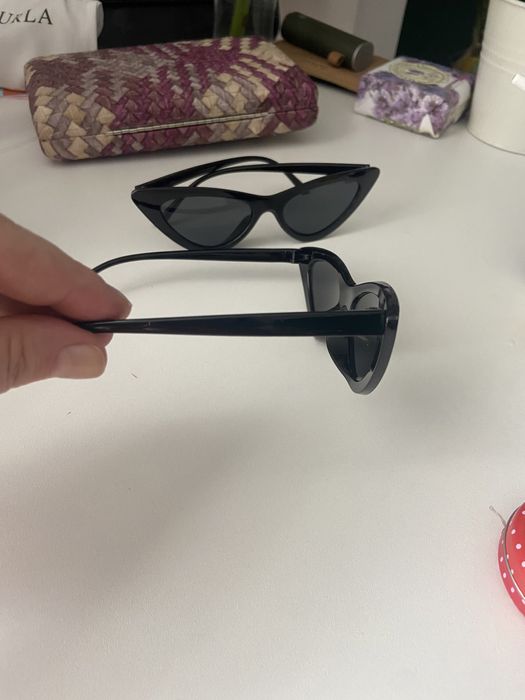 Черни слънчеви очила “котешко око”