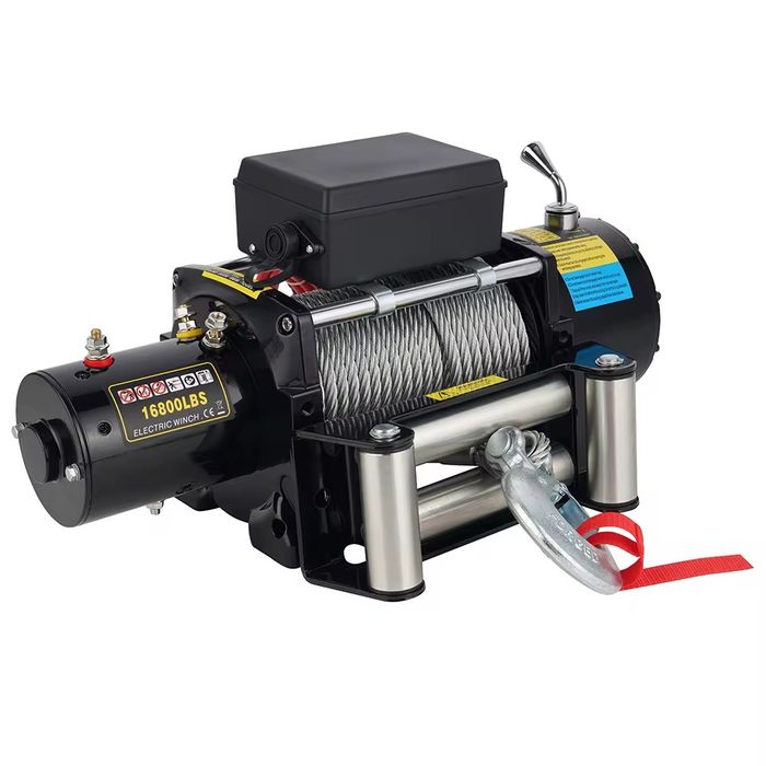 Авто лебедка, 16800LBS, лебедка 12В, лебедка для эвакуатора