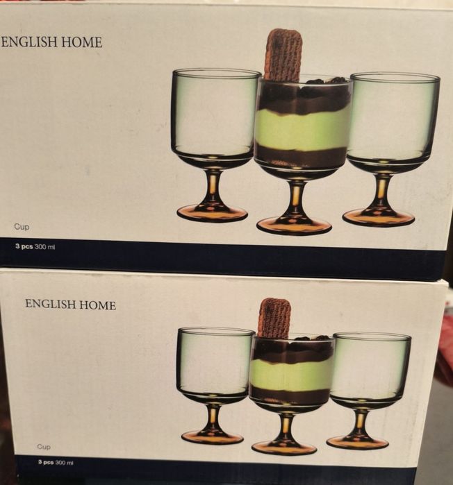 Sandor Cup 6 Бр., стъкло, Зелено-Оранжево