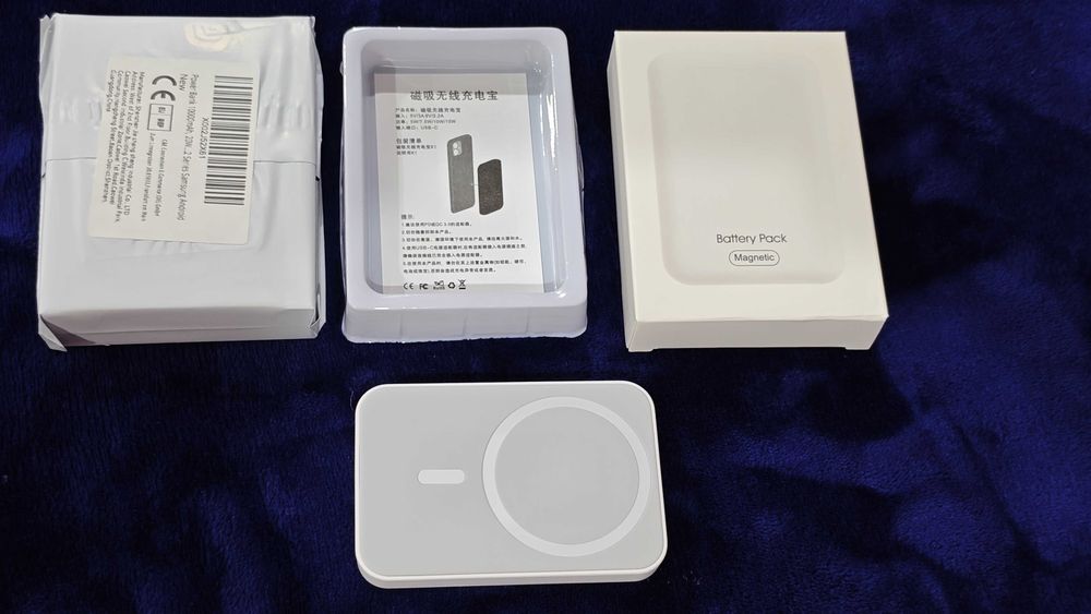 Baterie externa magnetica iPhone, Samsung 20W, 10.000 mAh sigilata