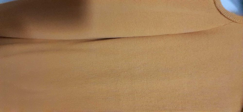 НОВО !!! Жълта рипсова рокля - С размер