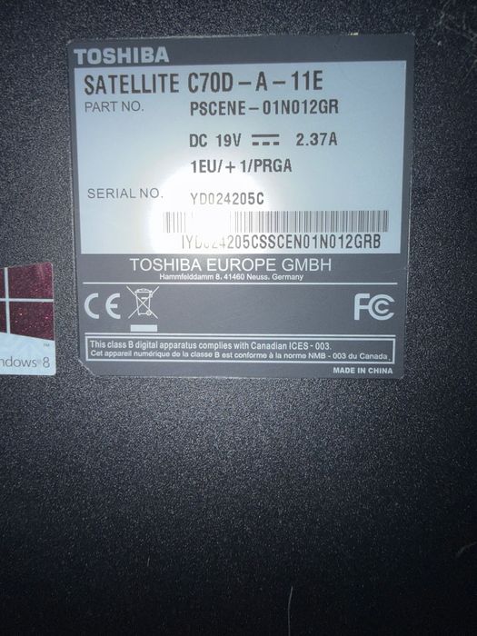 Лаптоп Toshiba Satellite C 70 D - A - 11 E