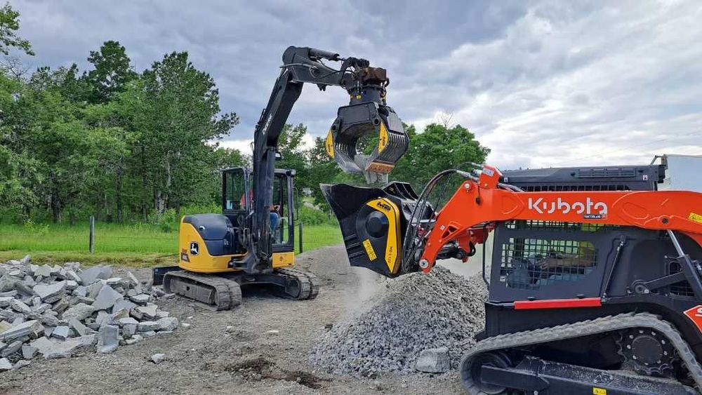 Cupa de concasare si sortare pentru excavatoare