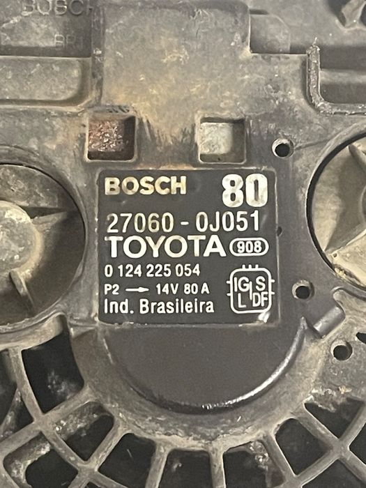 Alternator Toyota Yaris _P9_ 2005 - > 1.3Vvt-I 0124225054 27060-0J051