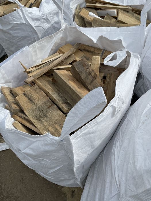 Lemne de foc taiate si bagate in bigbag