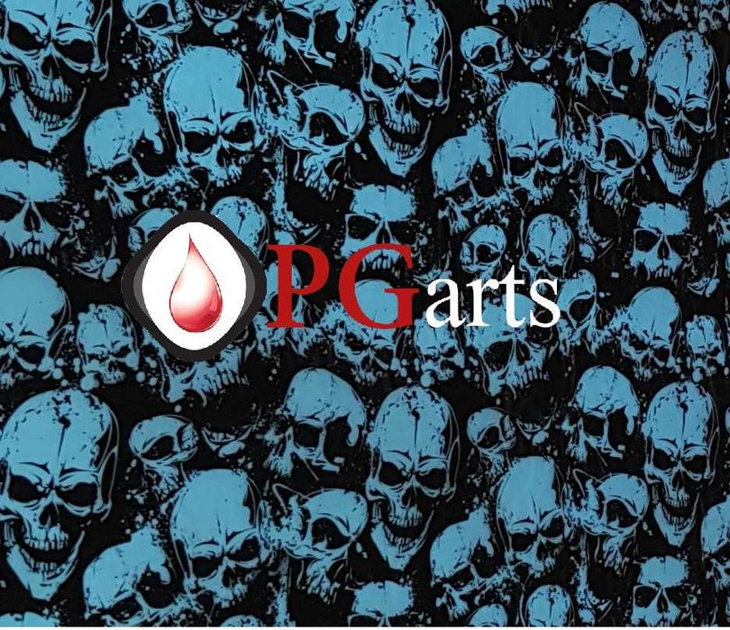 Фолио за хидрографика Skull black and white 50