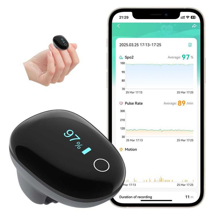 HOLFENRY Bluetooth монитор за SpO2, пулс и перфузионен индекс