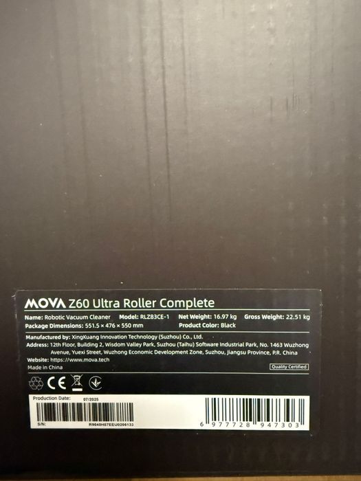 Robot aspirator si mop MOVA Z60 Ultra Roller Complete, 28.000Pa, auto-