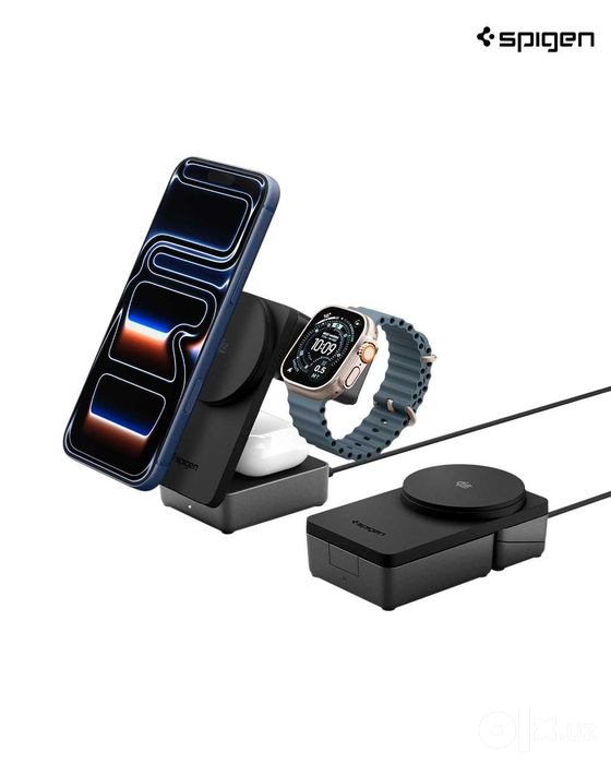 Spigen Foldable Wireless Qi2.2 Charger Stand (Mag Fit)