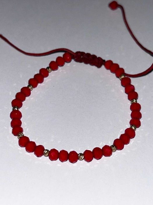 Златна гривна с мъниста 14 К