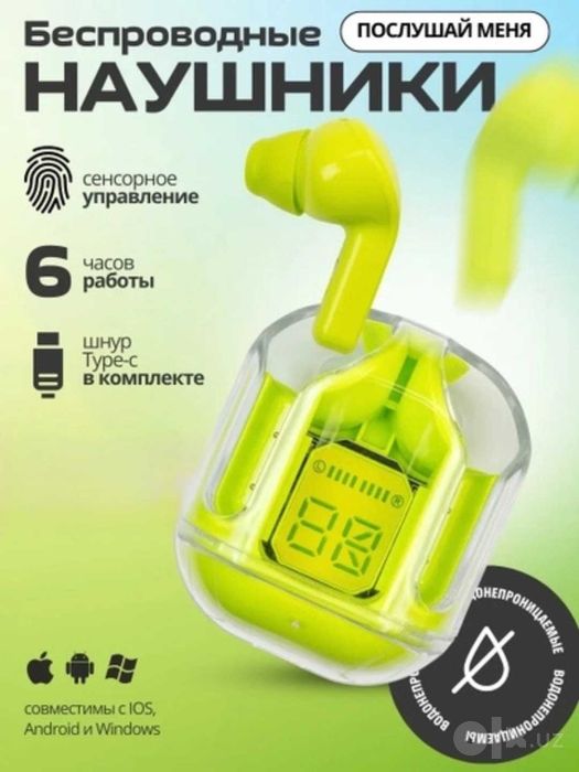 Shaffof g'ilofli Ultra Pods simsiz minigarnituralari