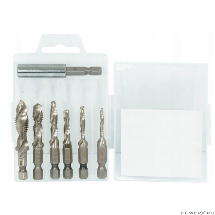 Set burghie pentru filetare, M3-M10, 6 piese, Verke