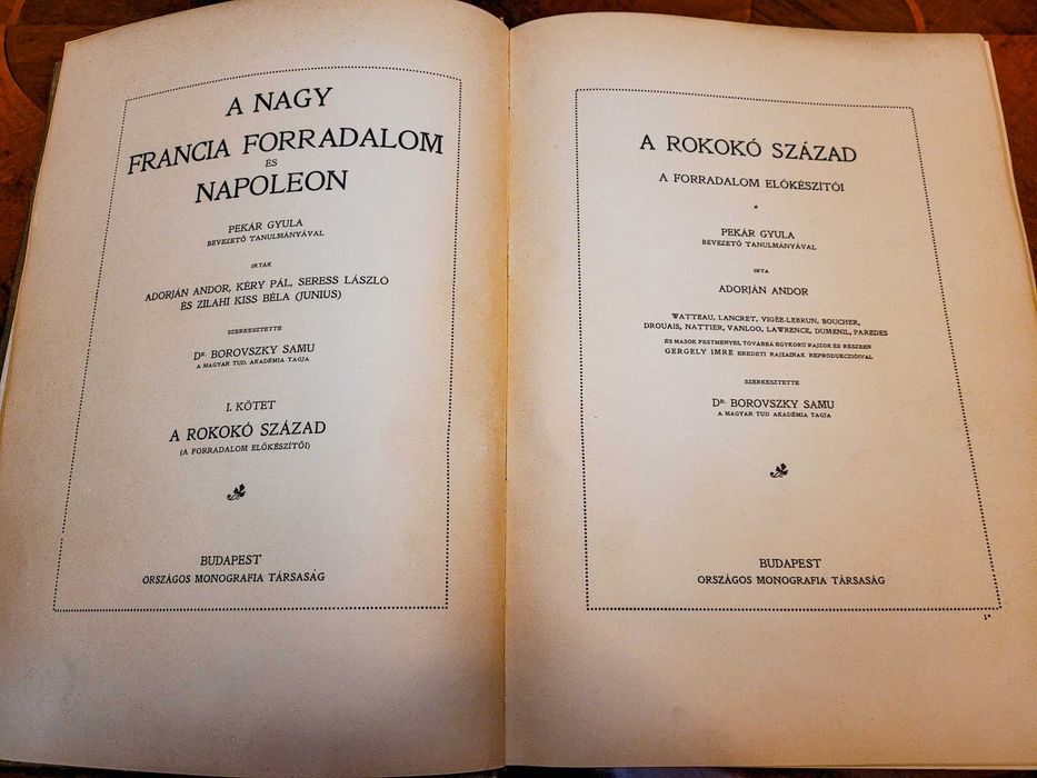 Set cărți vechi – A Nagy Francia Forradalom és Napóleon (5 volume)