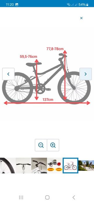 Bicicletă polivalentă Riverside 100 20 inch Copii 6-9 ani