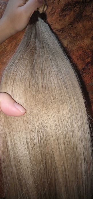 Славянска коса на кератинови кичури 120броя65см.  И 130бр5бсм