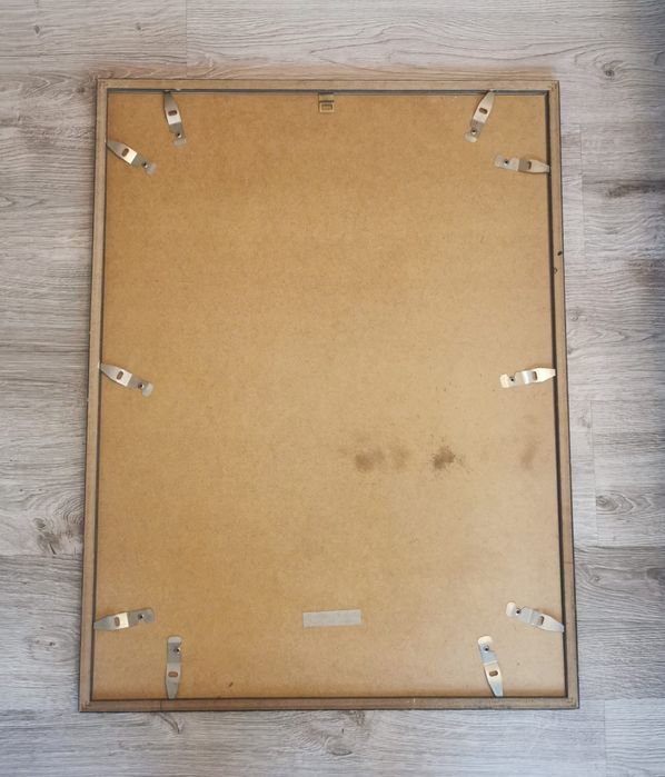 Антикварна картина колаж смесена техника авторска подписана дататирана