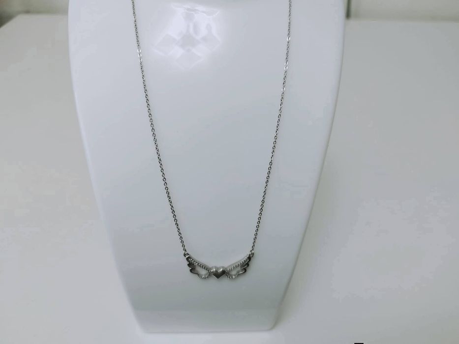 Colier/lant din argint de 925, Briju, cu pandantiv aripi de inger