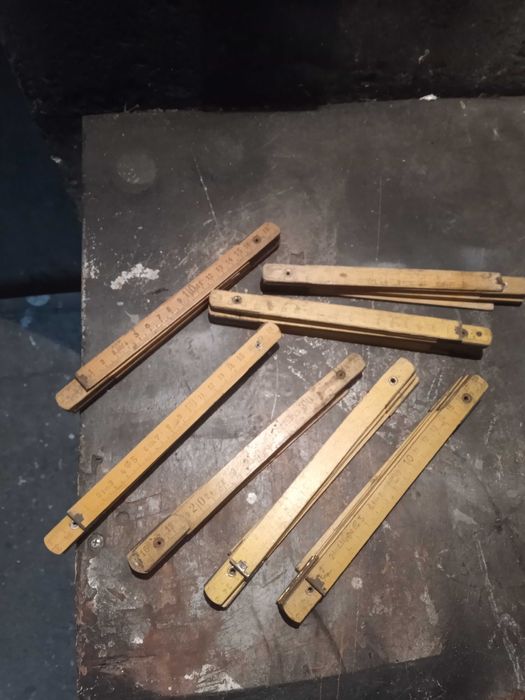 Стари Ретро Български Дървени Метри.