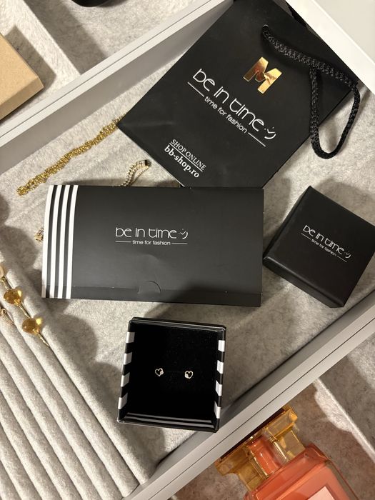 Cercei aur galben 14K B&B noi nepurtați