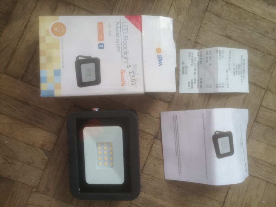 Proiector well Led 10W, 800lm, lumină caldă