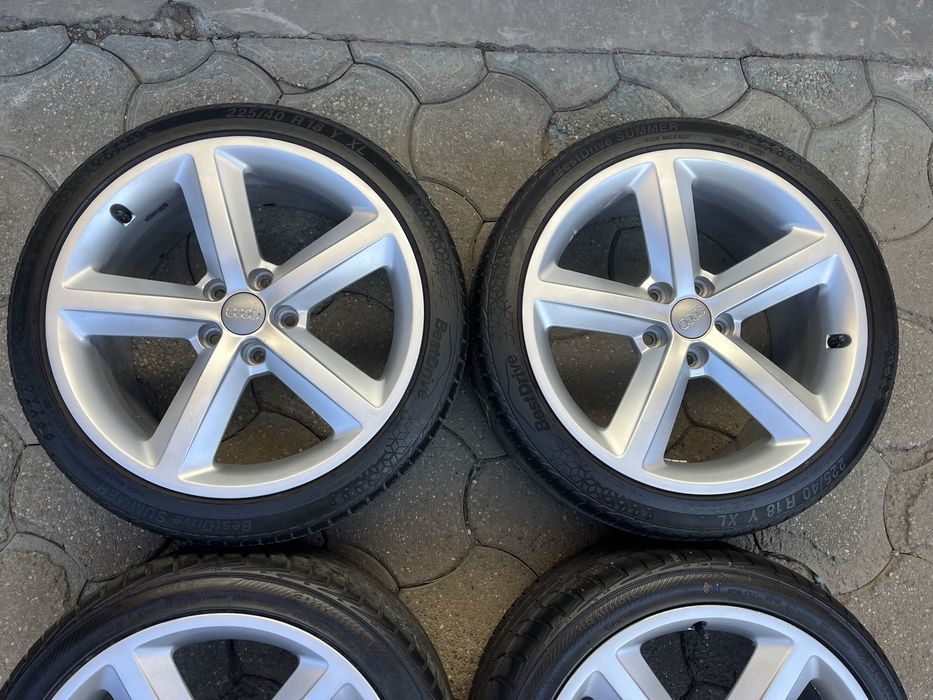 Jante aliaj 5x112mm, anvelope vara 225/40 R18 Audi A3, A4, A6, VW, Seat  Skoda