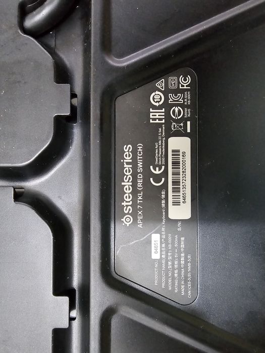 Tastatura mecanica gaming SteelSeries Apex 7 TKL, Red Switch, Iluminar