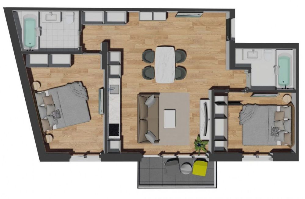 Apartament 3 camere, 2 bai, zona Vivo, Razoare