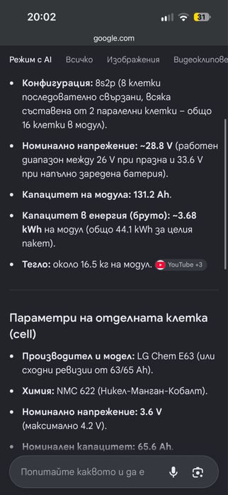 Модули и части от батерия Рено Зое 41kw