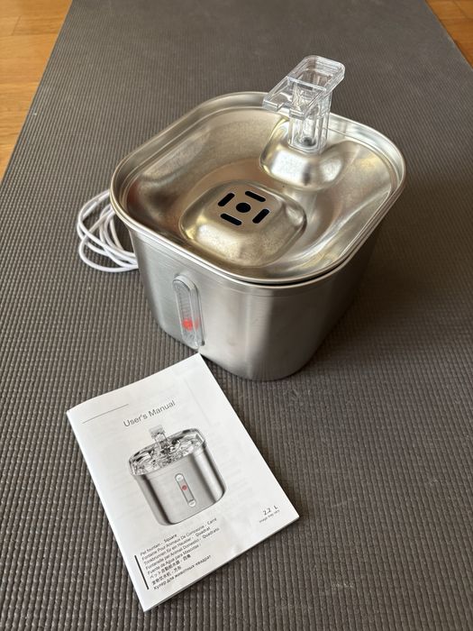 1.7 л. Котешки Фонтан от Неръждаема Стомана