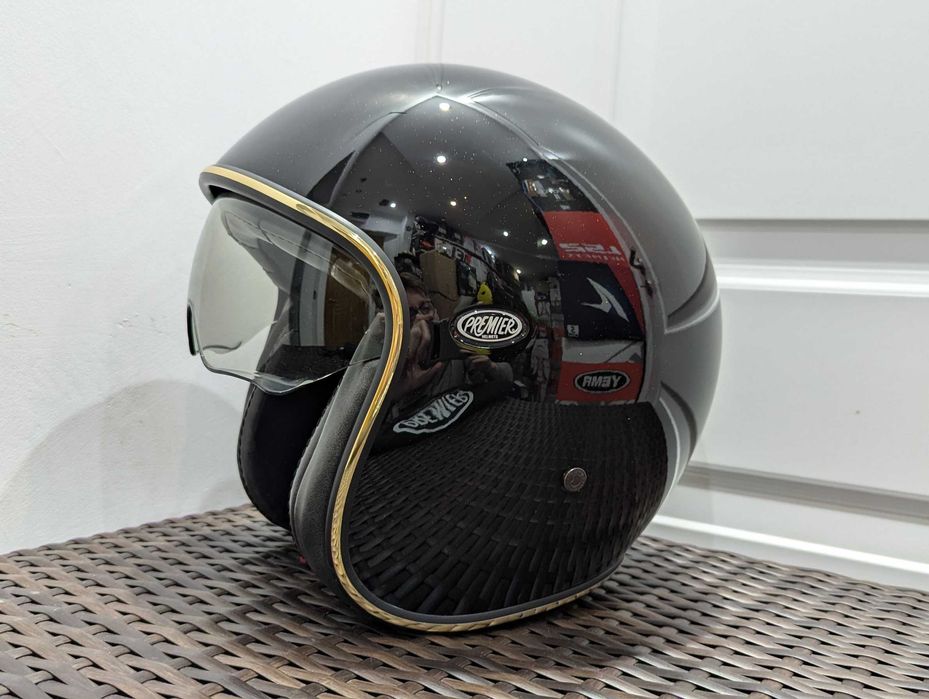 Casca moto chopper /scooter Premier Vintage U9 Glitter, marime S -open