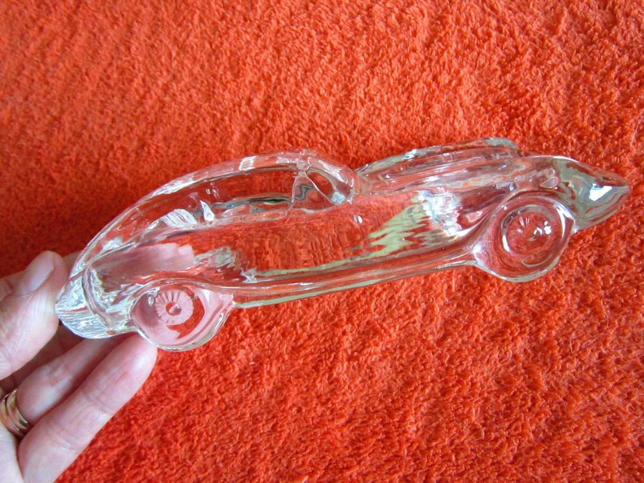 cadou rar Jaguar cristal vintage Hofbauer Clear Glass Lead Crystal