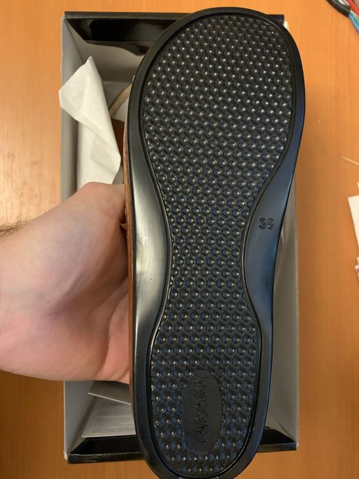 Чисто нови италиански Vero Cuoio 8 1/2 ;кожени дамски чехли с лепка 38