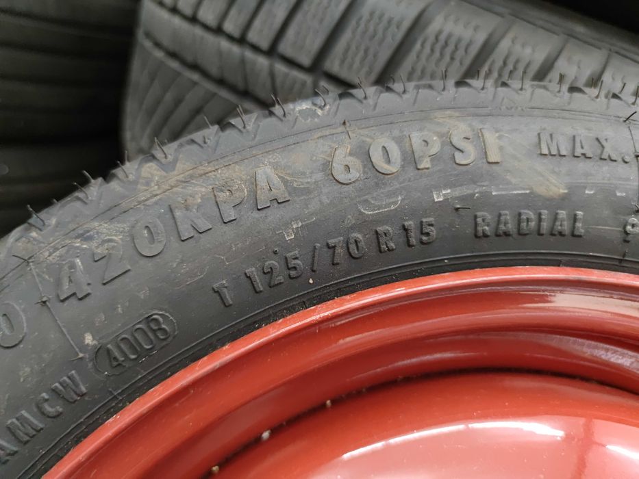 Резервна гума 15 - Toyota Yaris, Suzuki, Mazda 2, Kia, Hyundai