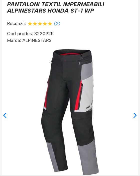 Pantaloni Alpinestars moto noi