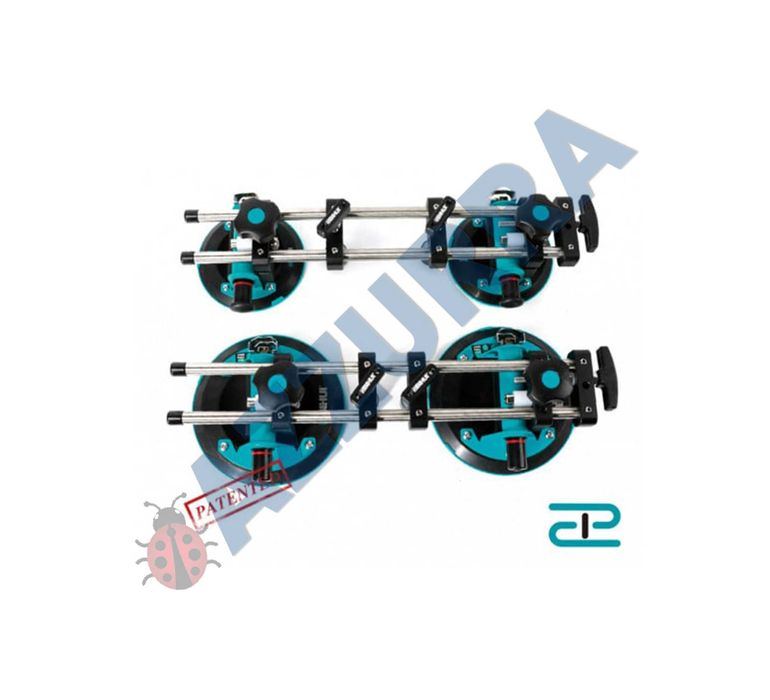 Sistem de fixare si ajustare cu 2 ventuze cu vaccum pt. placi ceramice