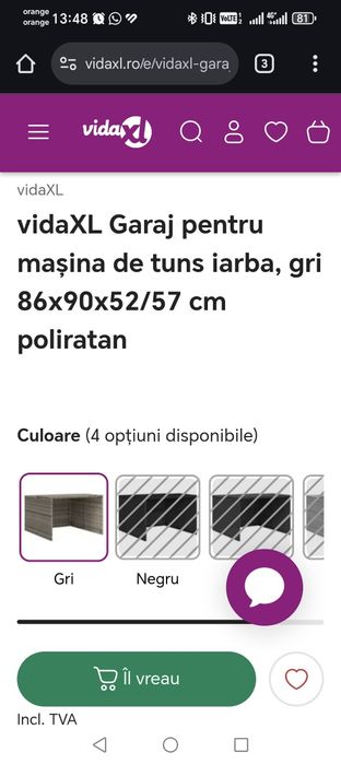 Garaj mașină tuns iarba
