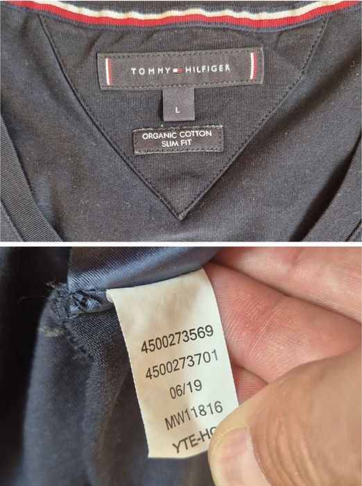 Bluză Premium bărbați, Tommy Hilfiger, Bumbac Organic, Slim Fit - L