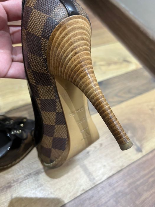 туфли Louis Vuitton Damier Ebene Peep Toe