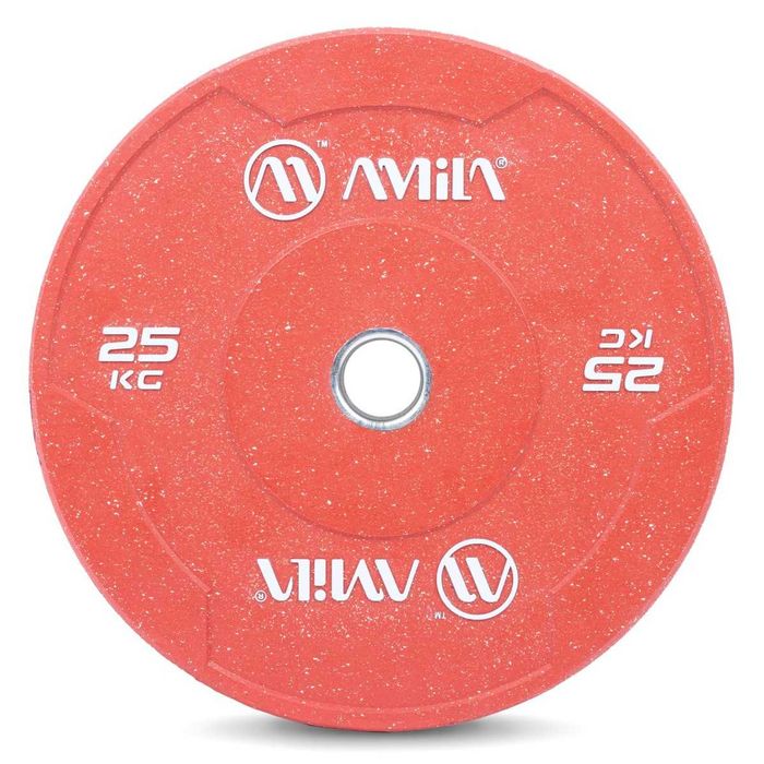 Сет Олимпийски Дискове Amila Color Slim 150 кг, Bumper Plate, Тежести