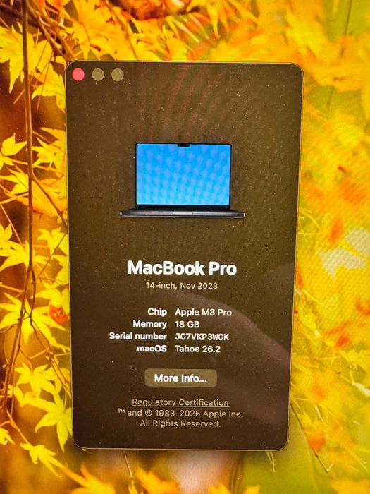 Apple MacBook Pro 14" M3 pro 11/ Core CPU/ 14-Core GPU/18GB RAM/ 512GB