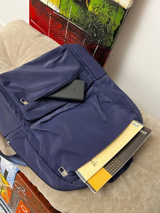 Синий нейлоновый рюкзак