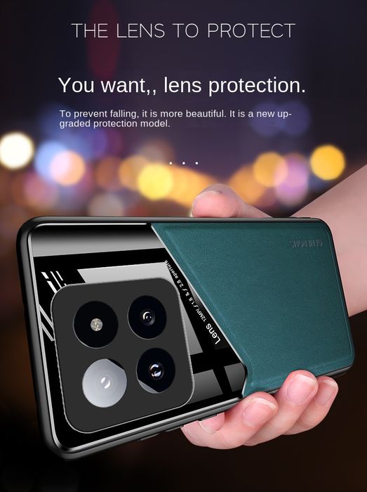 Xiaomi 15 / 14T Pro / GENEROUS Кожен кейс гръб с магнит