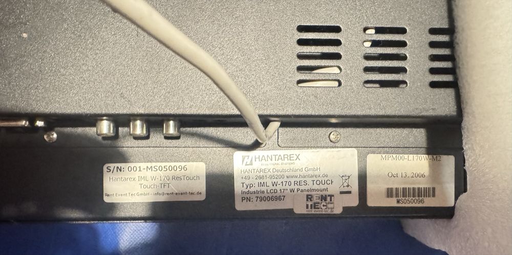 Hantarex IML W‑170 ResTouch – 17’’ Touch‑TFT